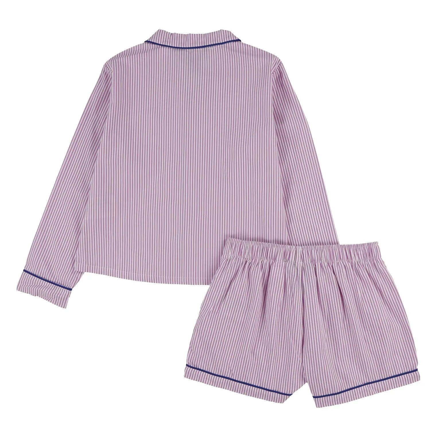 Ralph Lauren - Conjunto de pijama de camiseta y pantalón corto con logo a rayas | Rosewood