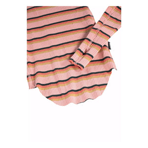 Molo - Rochelle Çizgili Organik Pamuk Tişört | Şeftali