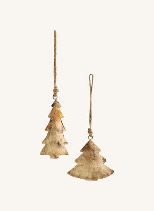 Madam Stoltz - Adornos de Navidad de Metal Reciclado - Set de 2 | Camel