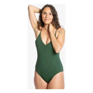Matona - Jersey de cuello de pico de una pieza con fibras recicladas | Verde cromo