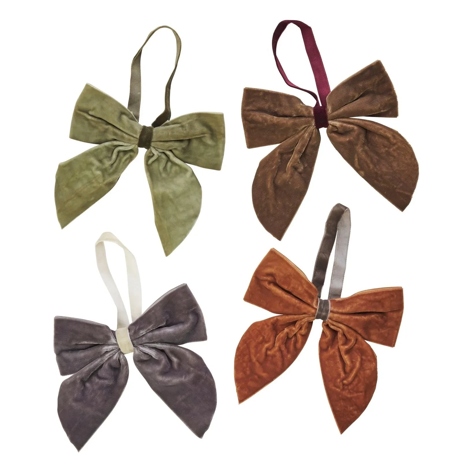 Madam Stoltz - Lazos decorativos de terciopelo - Set de 4 | Multicolor
