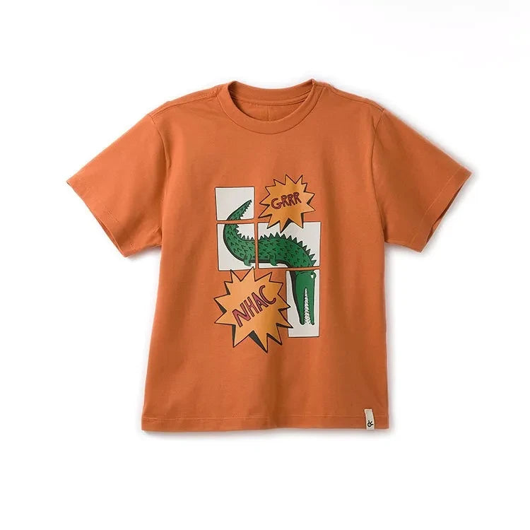 Fabula - Crocodile Camiseta | Brick red