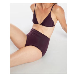 Matona - Top de jersey triangular de fibras recicladas | Berenjena