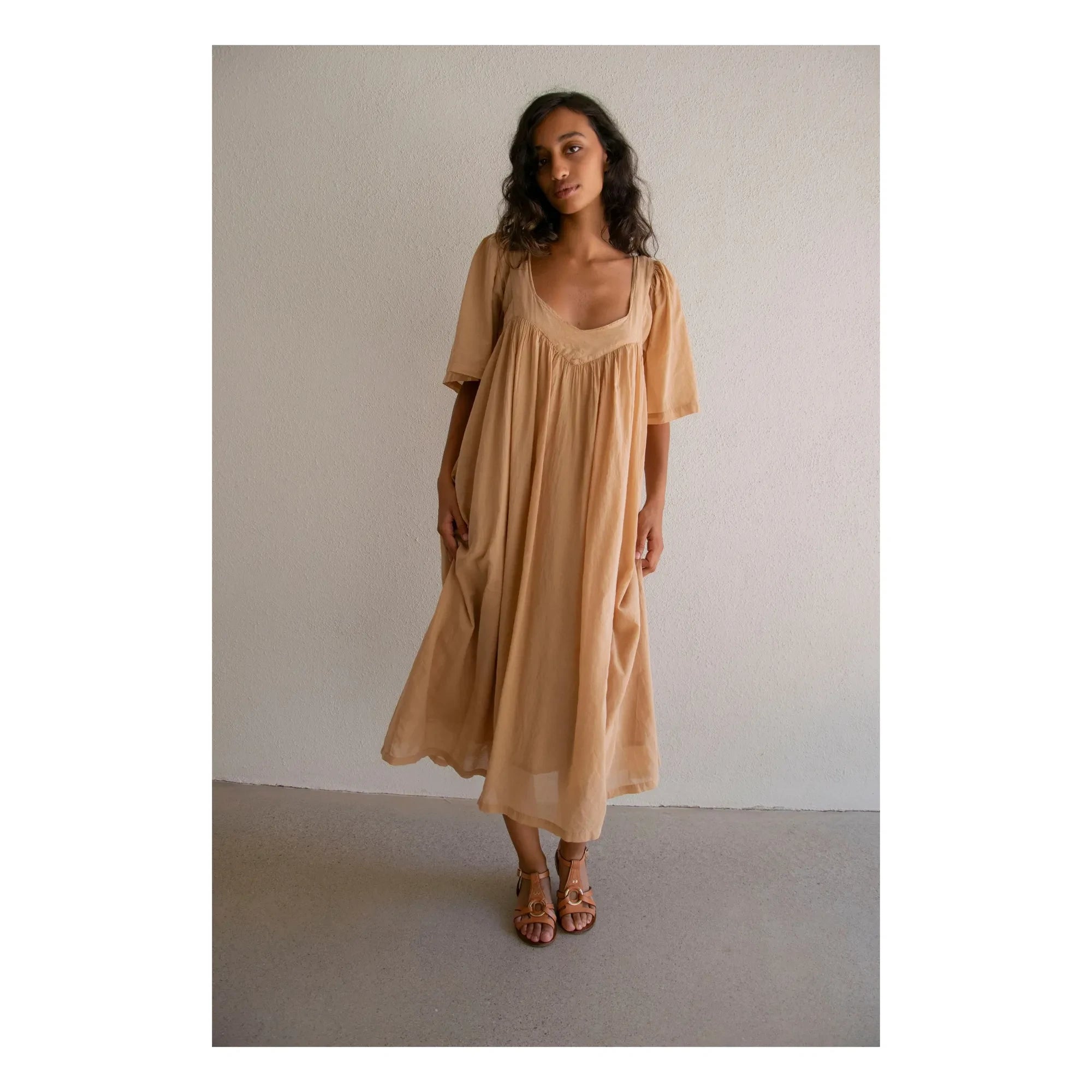 THEAVANT - Vestido de algodón de voile Jade | Ámbar