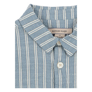 Konges Sløjd - Camisa a rayas de algodón orgánico Elliot | Azul