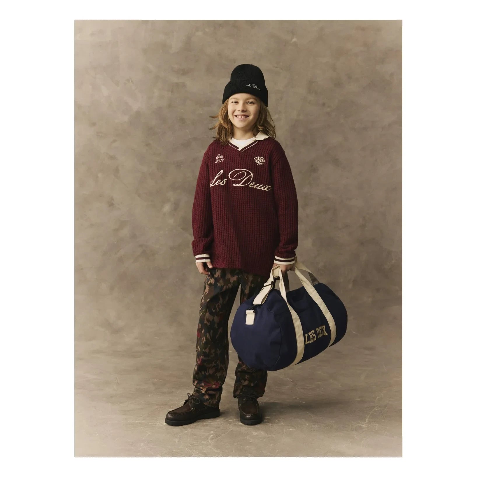 Les Deux - Bolsa de deporte de algodón orgánico College Les Deux | Azul