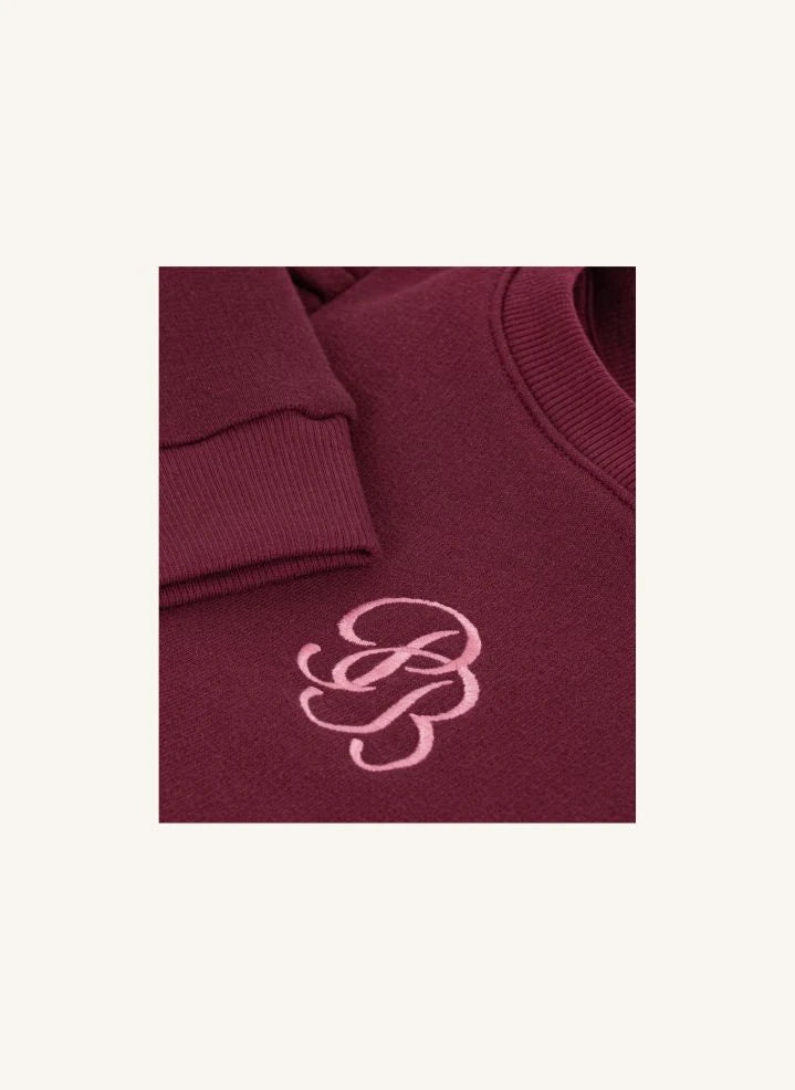 Petit Bateau - Sudadera con volantes PB | Burdeos