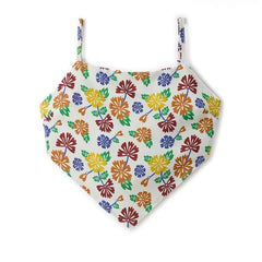 Fabula - Çiçekli crop top | Beyaz