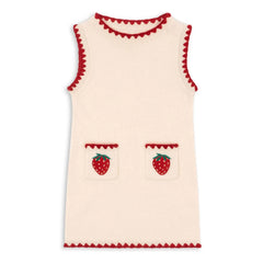 Konges Sløjd - Vestido de lana Collette con fresas | Crema