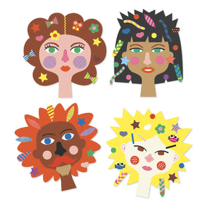 Djeco - Set de pegatinas de peluquería