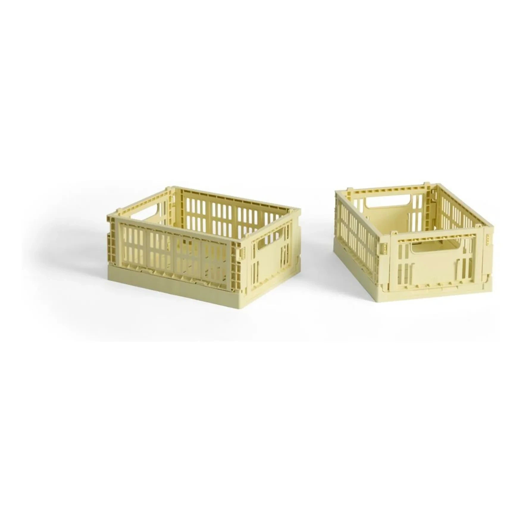 Hay - Cestas Plegables Crate - Juego de 2 | Amarillo pálido