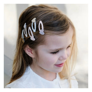 Mimi & Lula - Set de 5 horquillas con brillantina en forma de corazón | Rosa