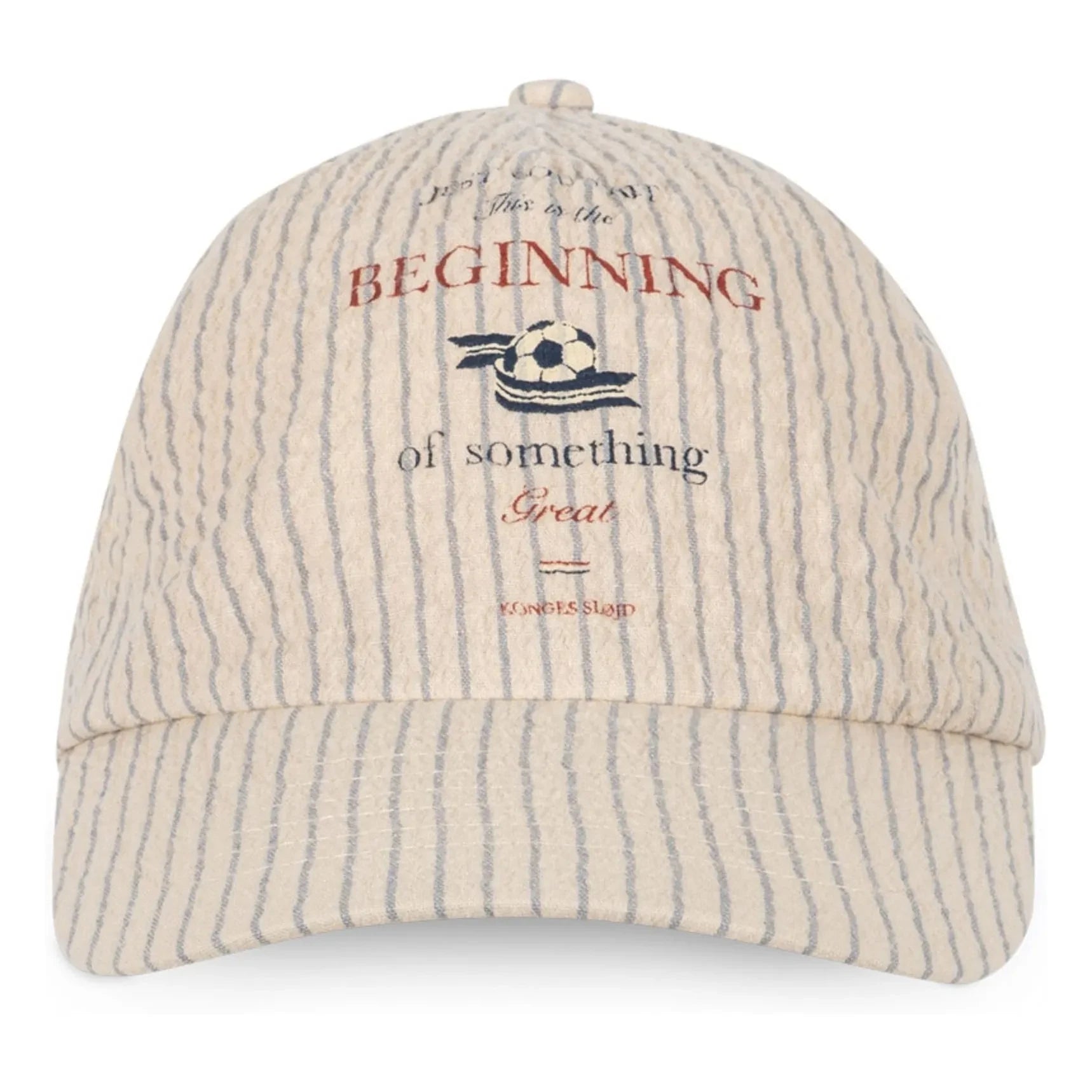 Konges Sløjd - Sombrero de Algodón Orgánico Seersucker con Rayas Elliot | Beige