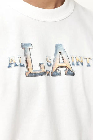AllSaints camiseta de algodón para hombre ANGELINO
