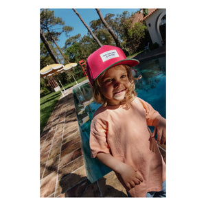 Hello Hossy - Gorra con visera curva pequeña de algodón orgánico | Fucsia