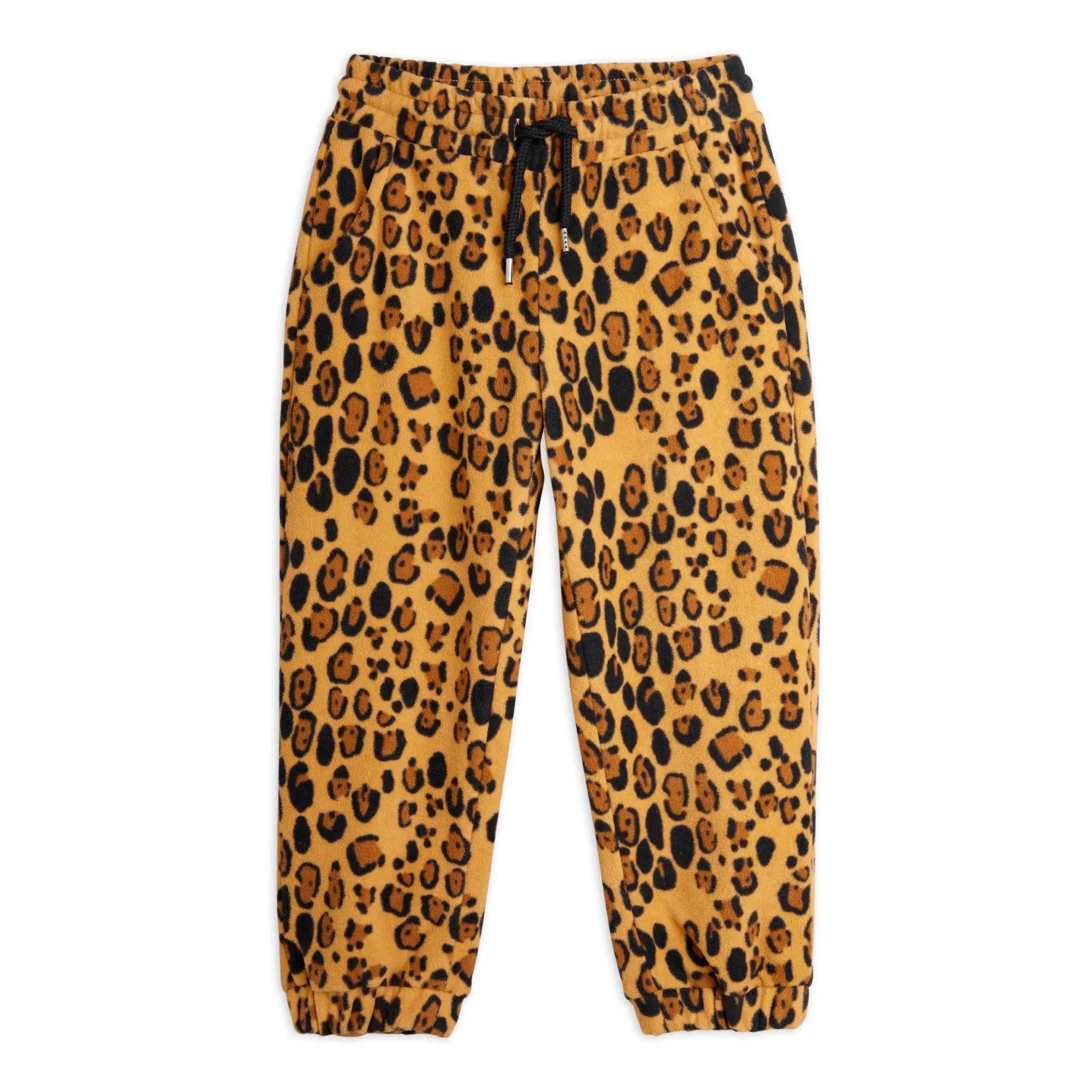 Mini Rodini - Jogger de poliéster reciclado con estampado de leopardo | Beige