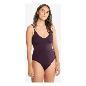 Matona - 1 pieza Jersey escote en V Fibras recicladas | Berenjena