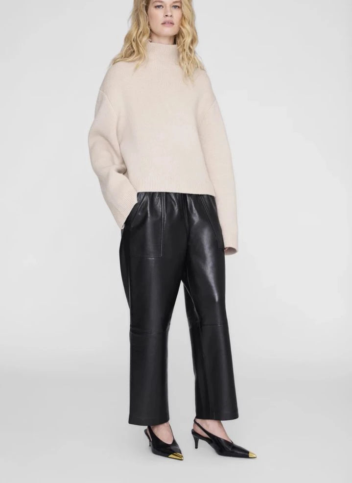 Anine Bing - Pantalones de Cuero Billy | Negro