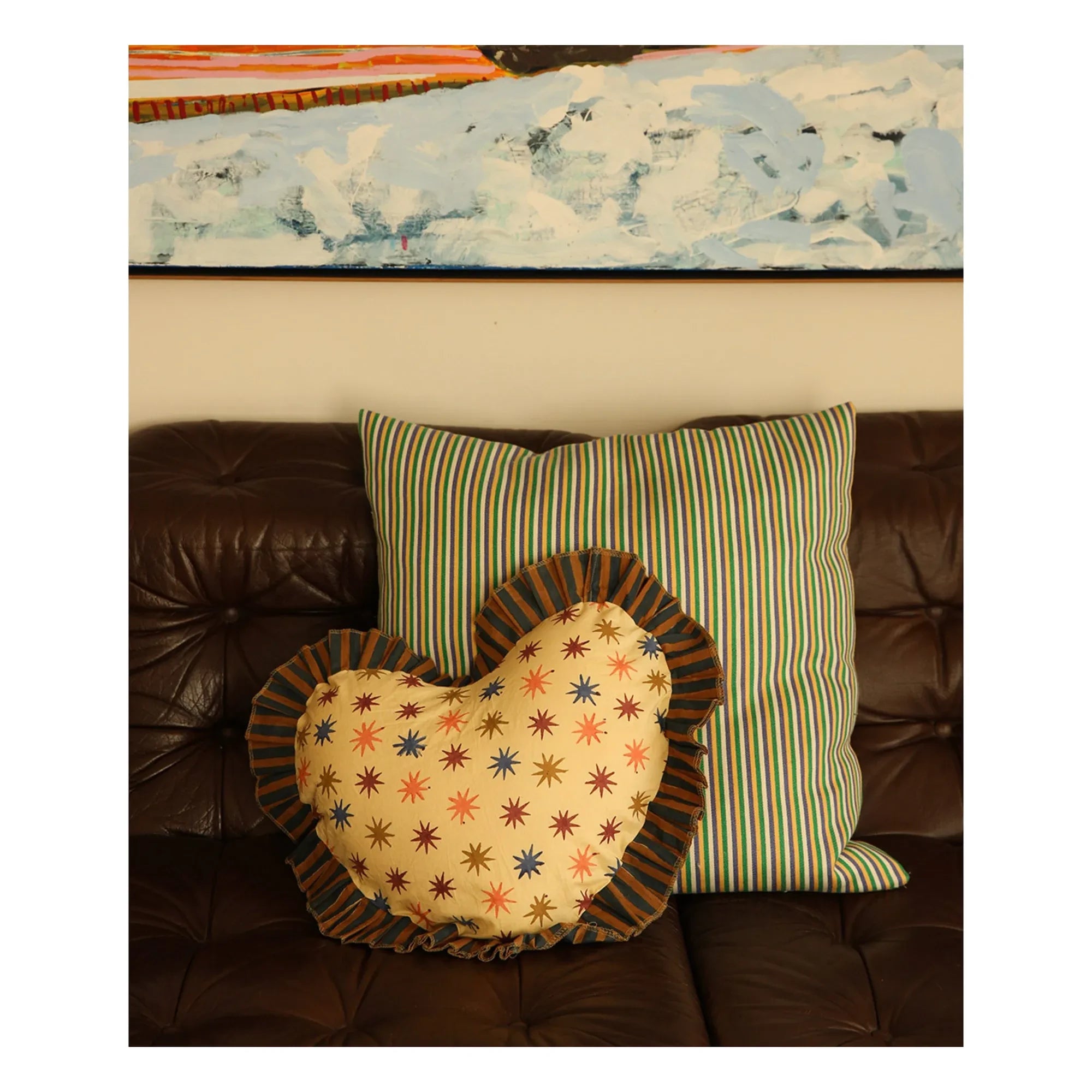 Doing Goods - Cojín de corazón Noa Star | Multicolor