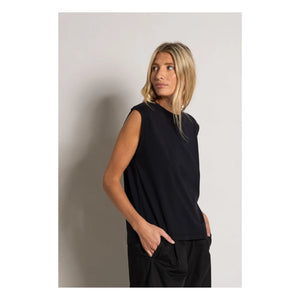 Smallable Woman - Camiseta sin mangas de algodón orgánico Freja | Negro