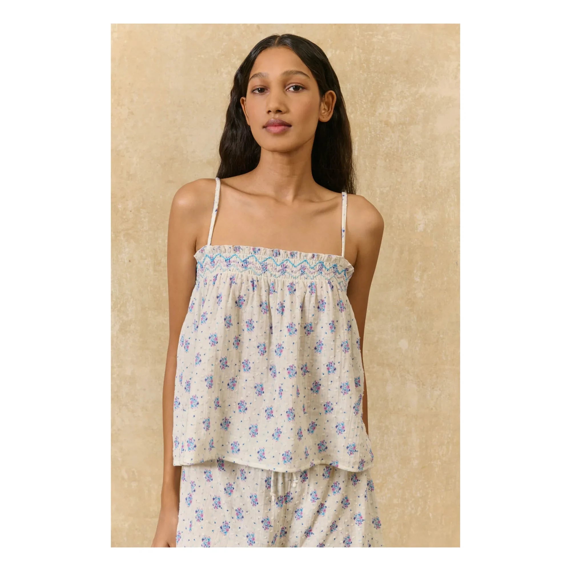 Louise Misha - Pijama de algodón orgánico Minala | Crema