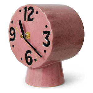 HKliving - Reloj retro de cerámica | Rosa
