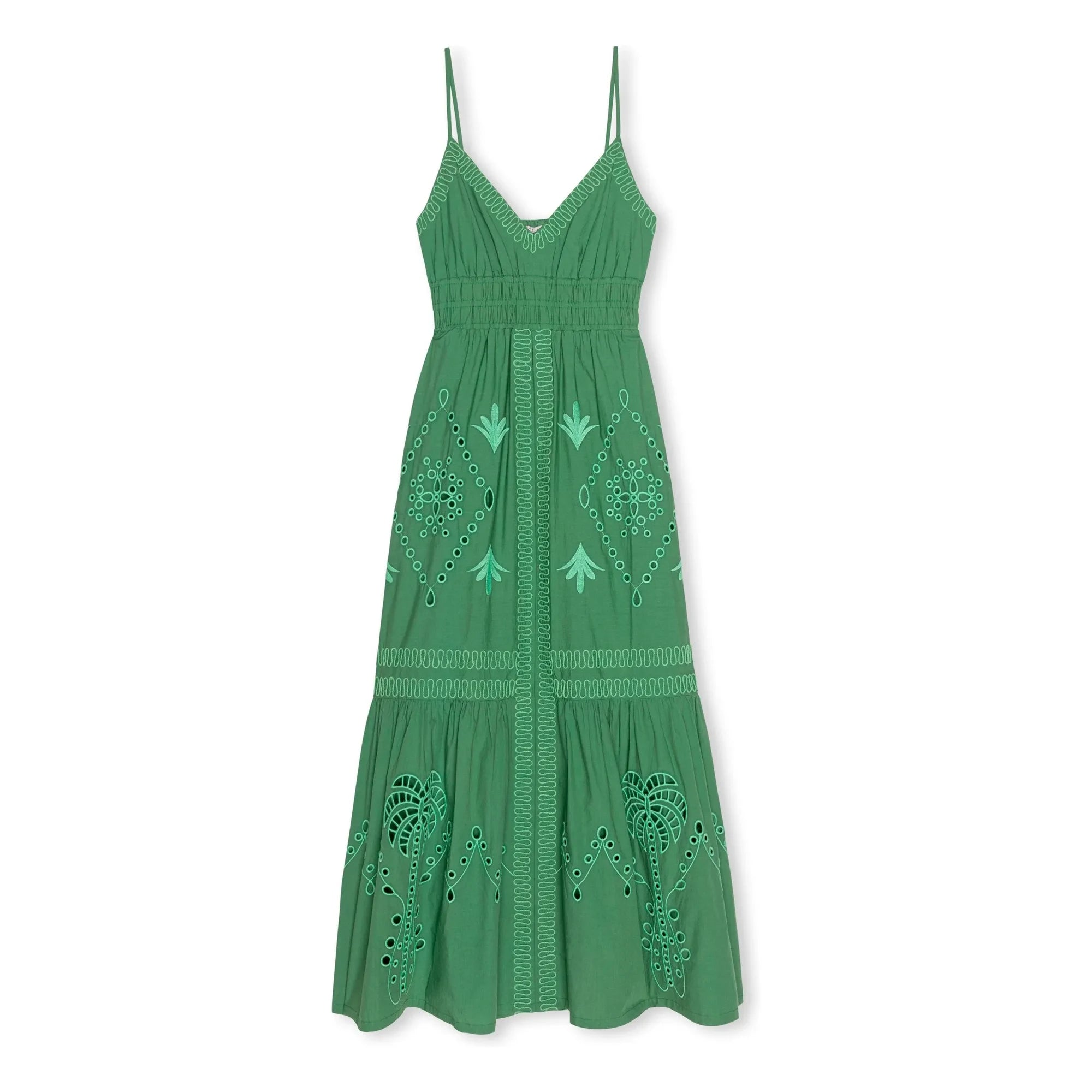 Rails - Vestido Blair de popelín de algodón bordado | Verde