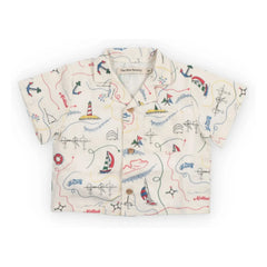 the new society - Clove Bateaux Camisa de bebé de algodón BCI | Crudo