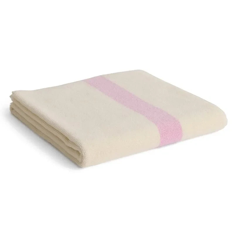 Hay - Toalla de baño a rayas | Rosa