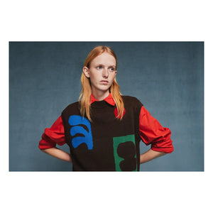 Bobo Choses - Jersey de jacquard de algodón orgánico | Marrón oscuro