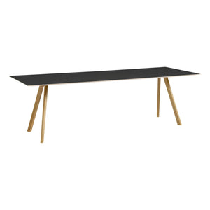 Hay - CPH30 Mesa pulida, base de roble | Negro