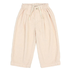 Búho - Pantalón de Terciopelo a Cuadros Vichy | Rosa Pálido