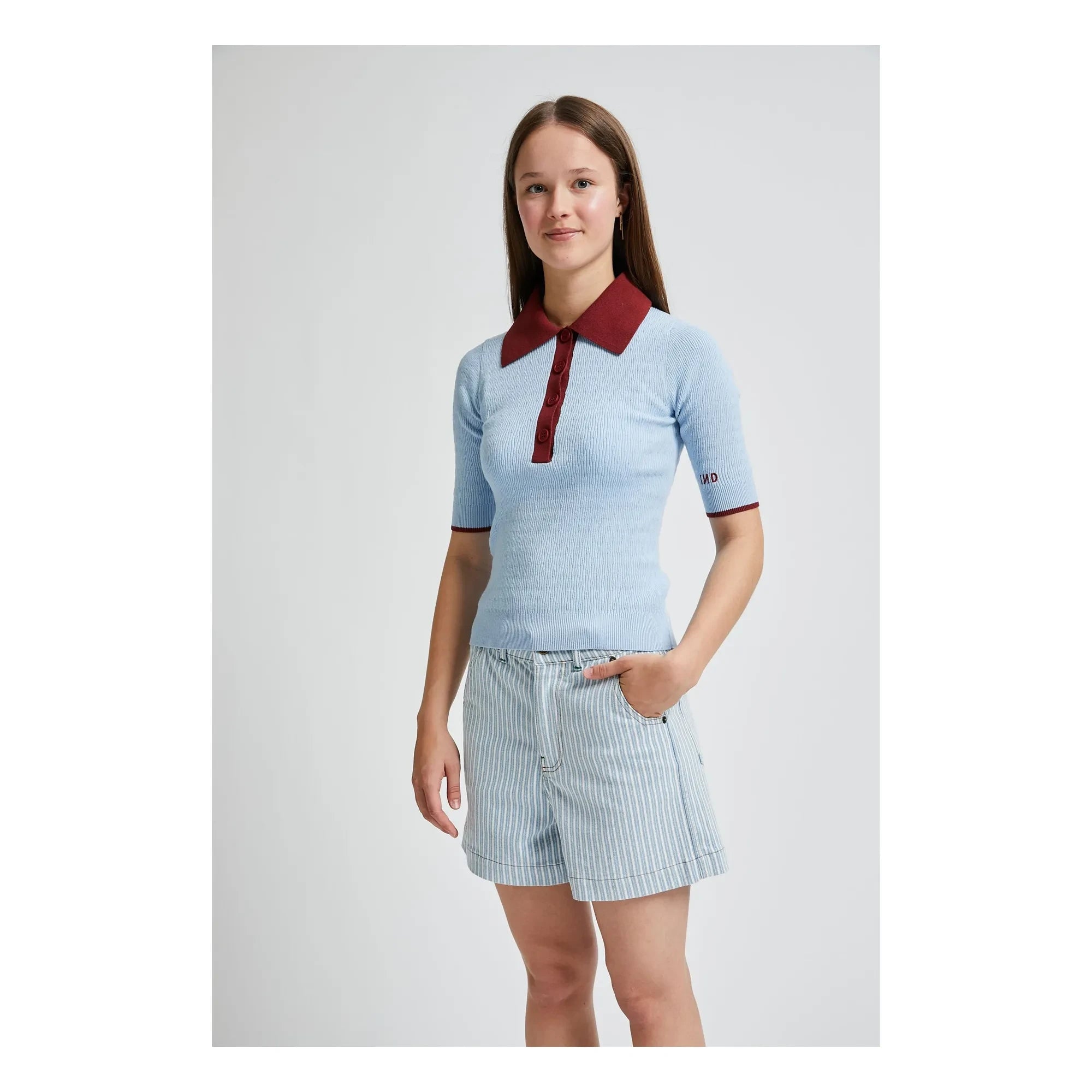 Indee - Camiseta Polo de Pana Vietnam | Azul Claro