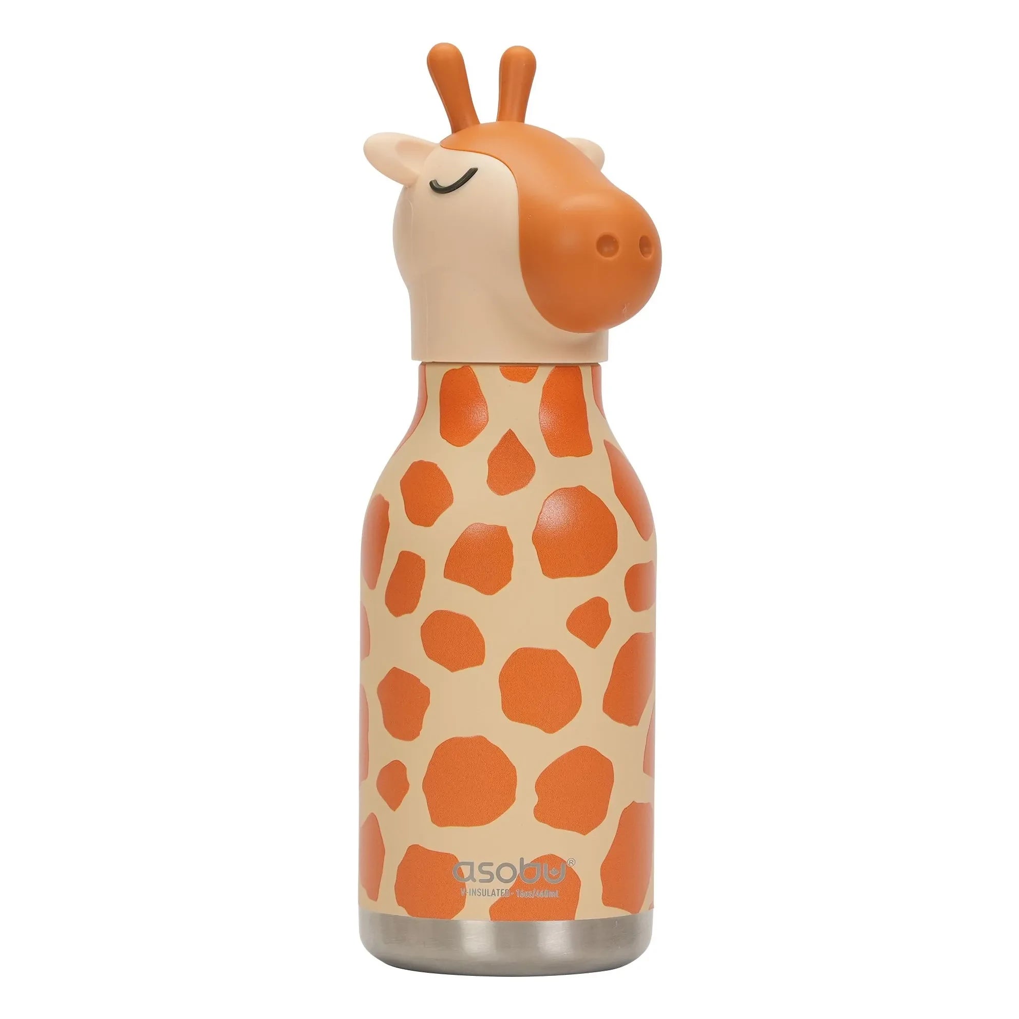 Asobu - Botella de agua de acero inoxidable Giraffe | Naranja
