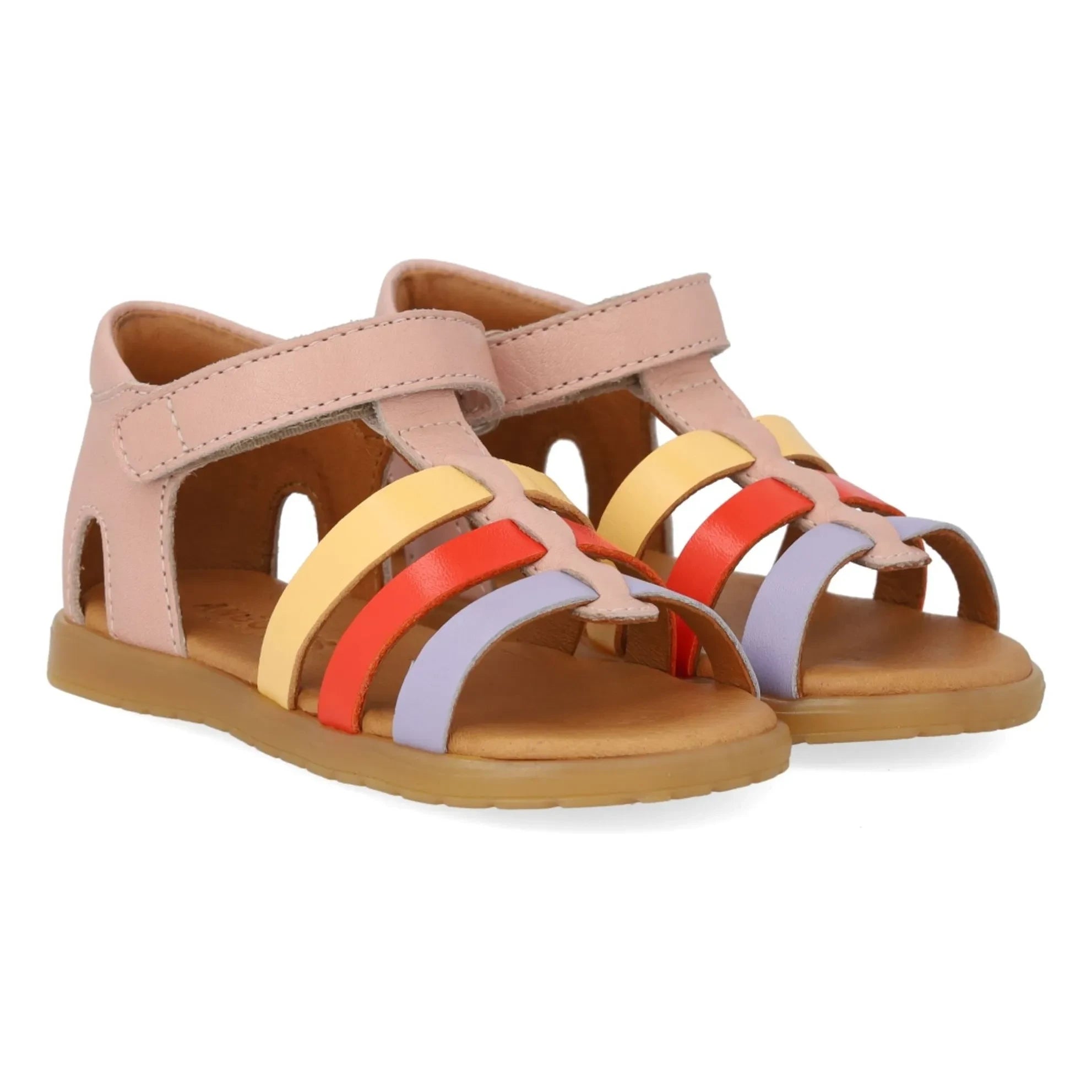 Angulus - Sandalias de bloque de color | Rosa claro