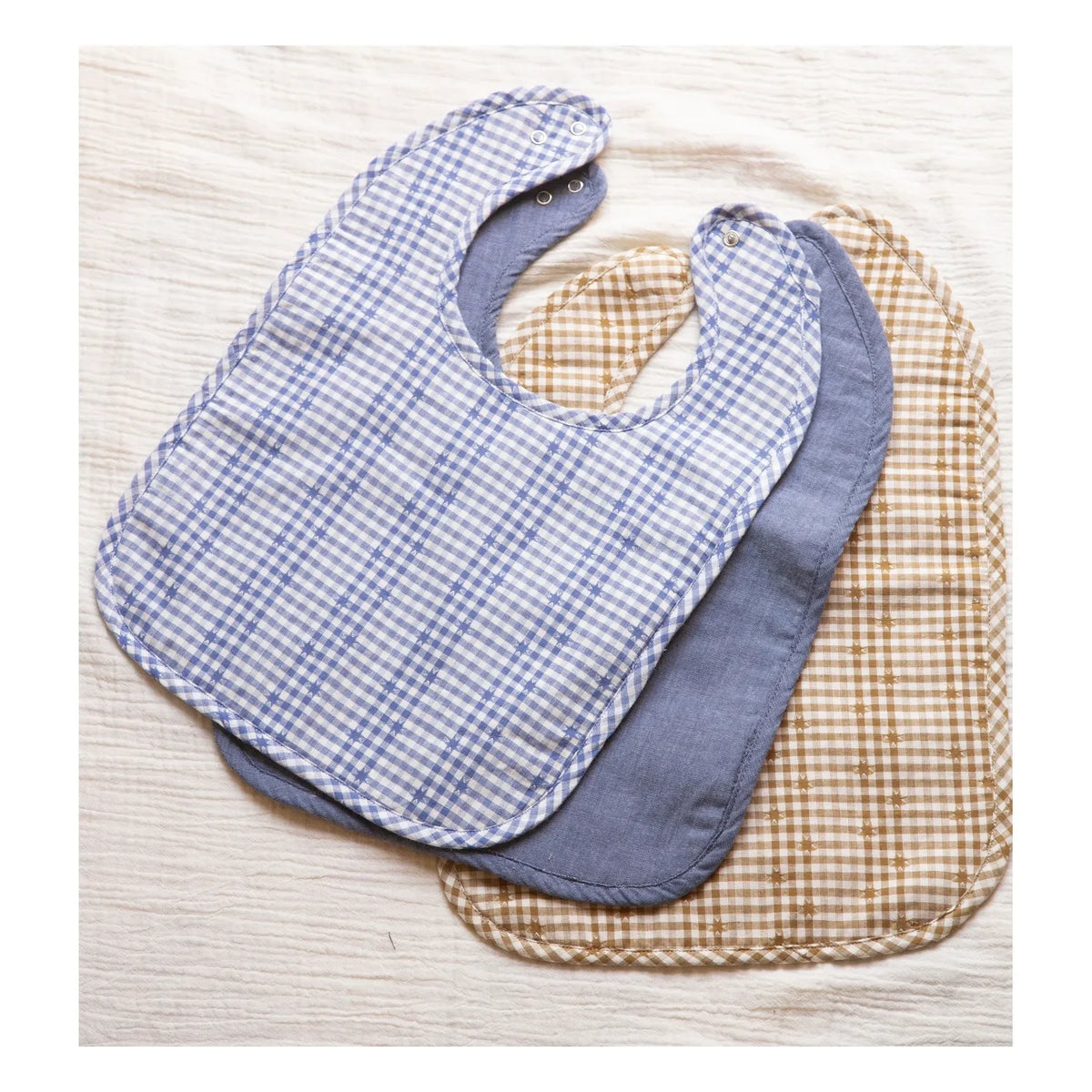 Editions Aimable - Bib Bertille | Algodón Vichy Azul