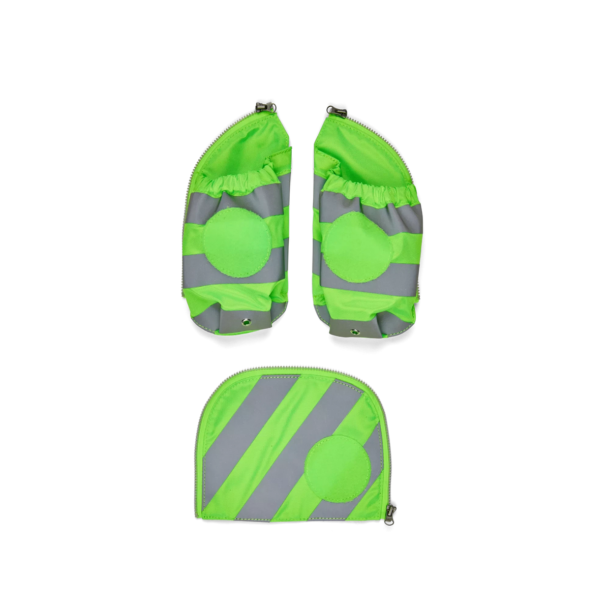 Ergobag - Side Pocket Set de Cremalleras With Reflective Green