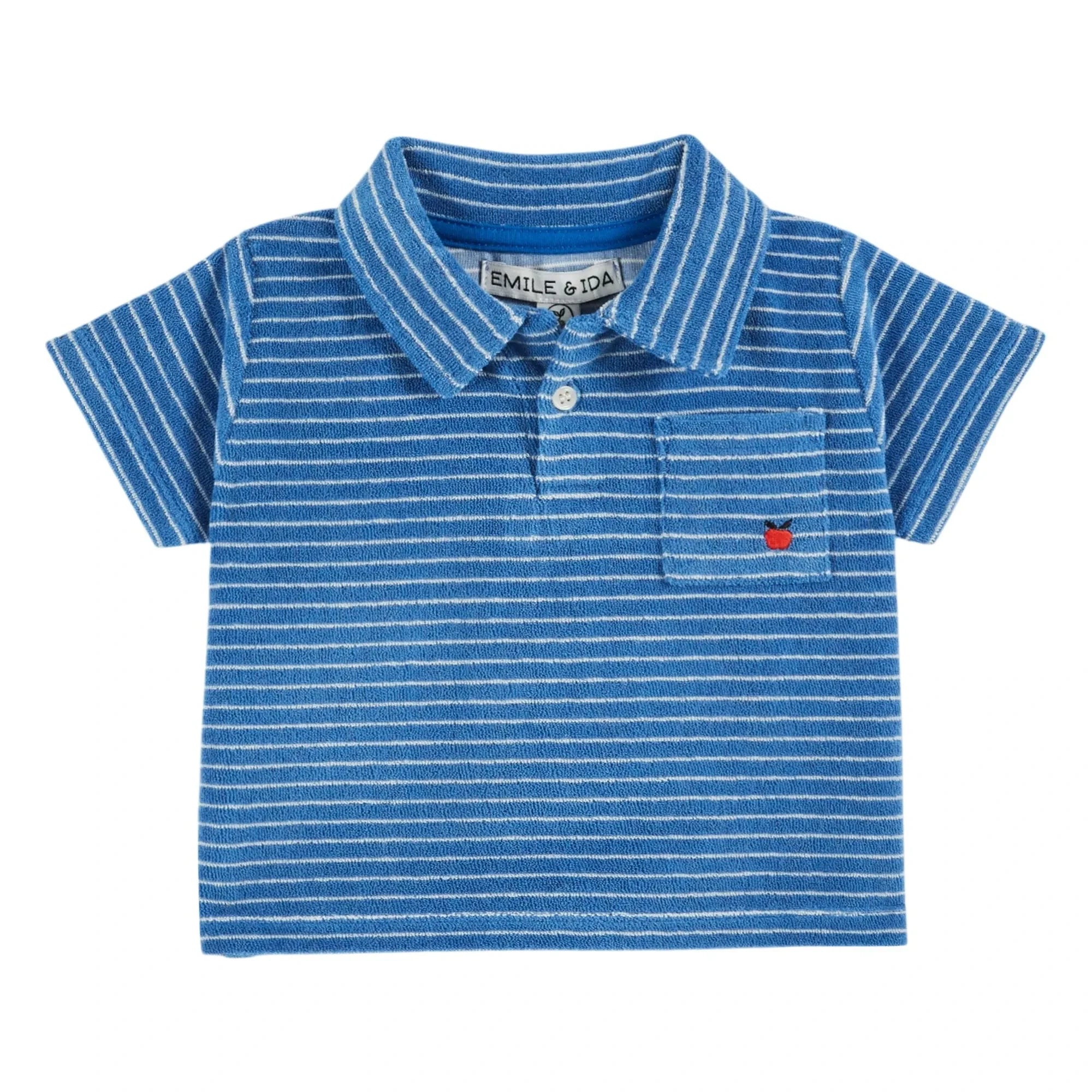 Emile et Ida - Polo de algodón orgánico a rayas | Azul