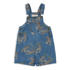 Konges Sløjd - Peto corto de mezclilla de algodón orgánico con estampado de chita Magot | Azul