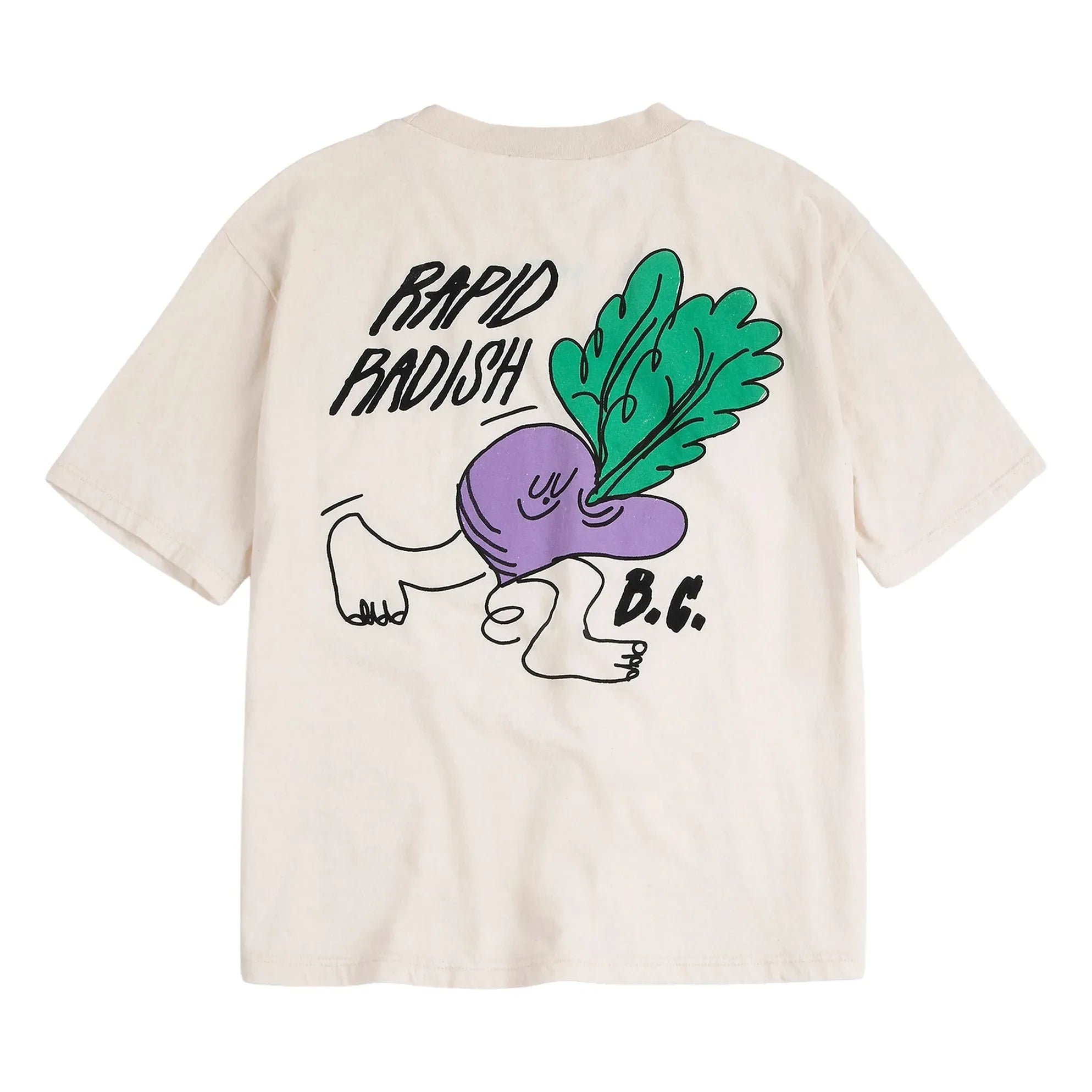 Bobo Choses - Camiseta Oversize Rapid Radish Algodón Orgánico | Blanco