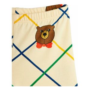 Mini Rodini - Pantalones con estampado de osos de cuadros de algodón orgánico | Crudo