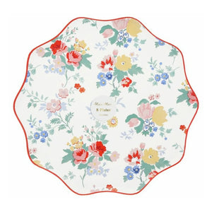 Meri Meri - Platos de papel con diseño floral vintage - Paquete de 8