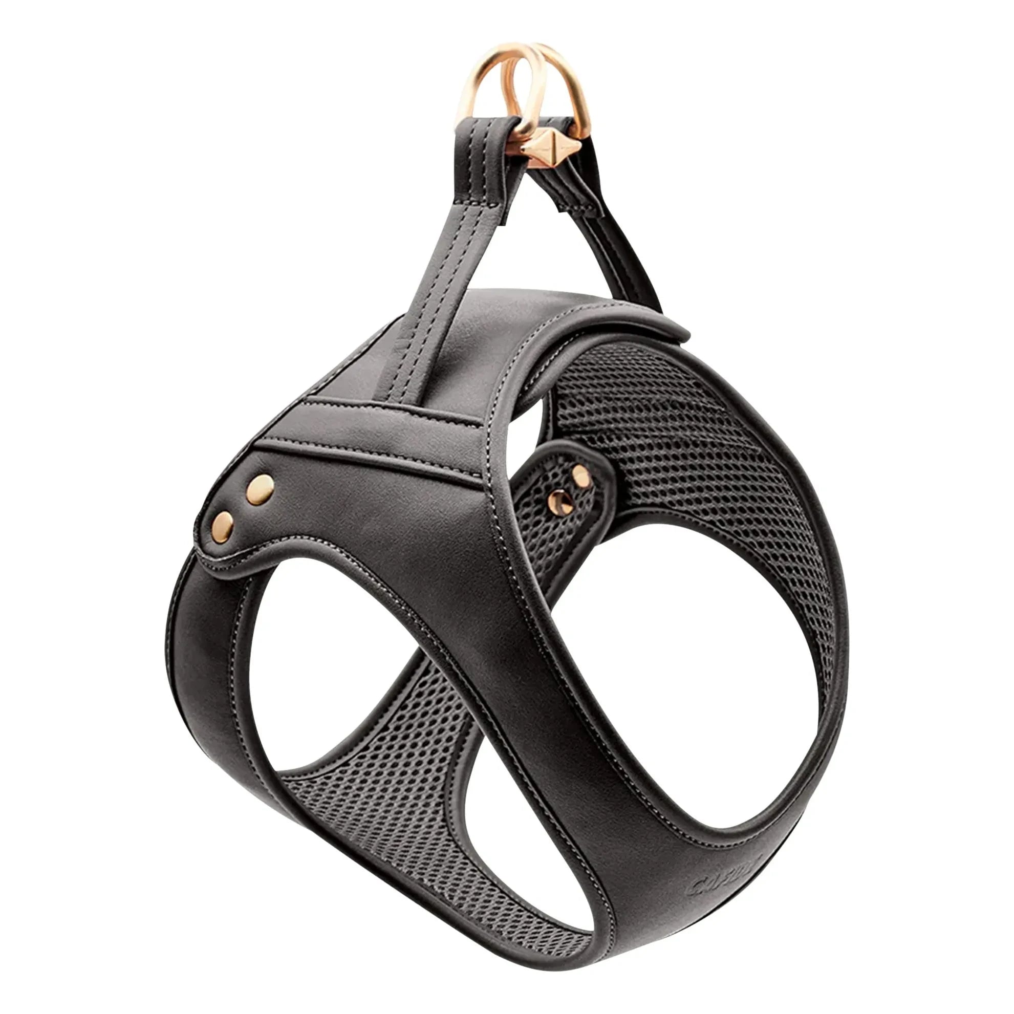 Cafide - Collar de perro de piel vegana | Negro