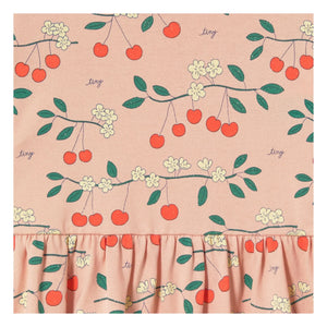 Tinycottons - Vestido de algodón orgánico Cerises | Rosa claro