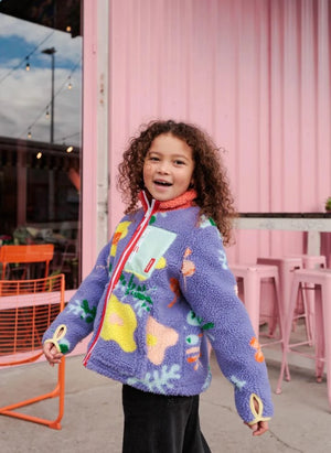 Hello Hossy - Chaqueta de forro polar con estampado floral | Mor