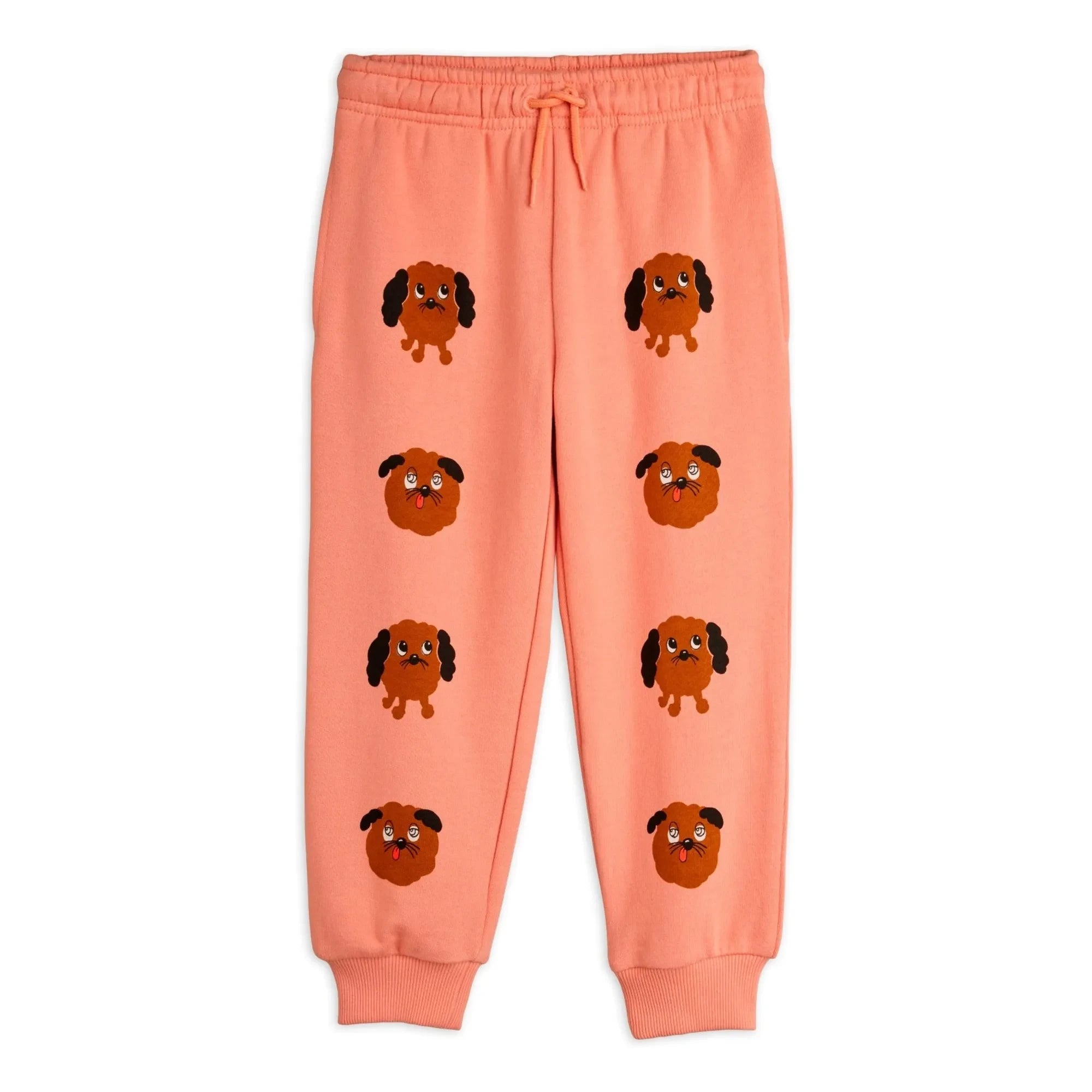 Mini Rodini - Jogger de algodón orgánico Doggies | Rosa pálido