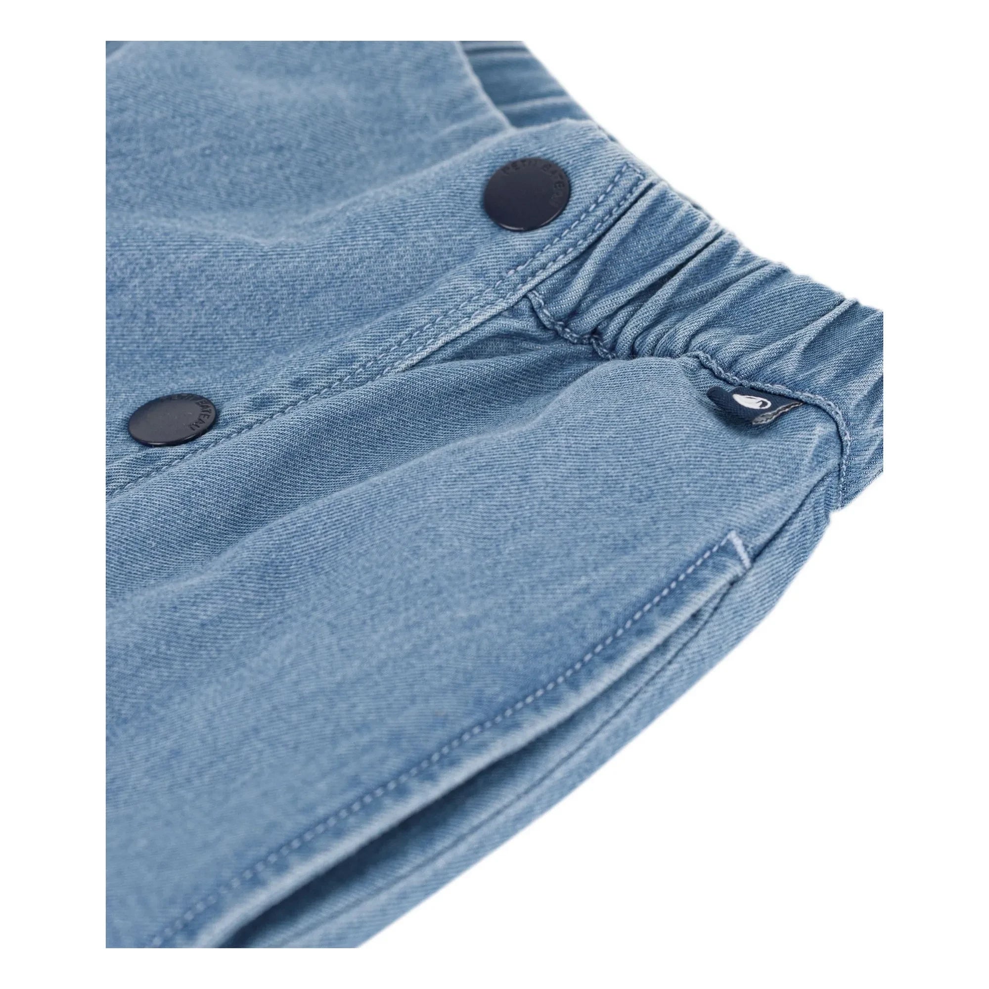 Petit Bateau - Falda vaquera con tirantes de algodón orgánico | Azul