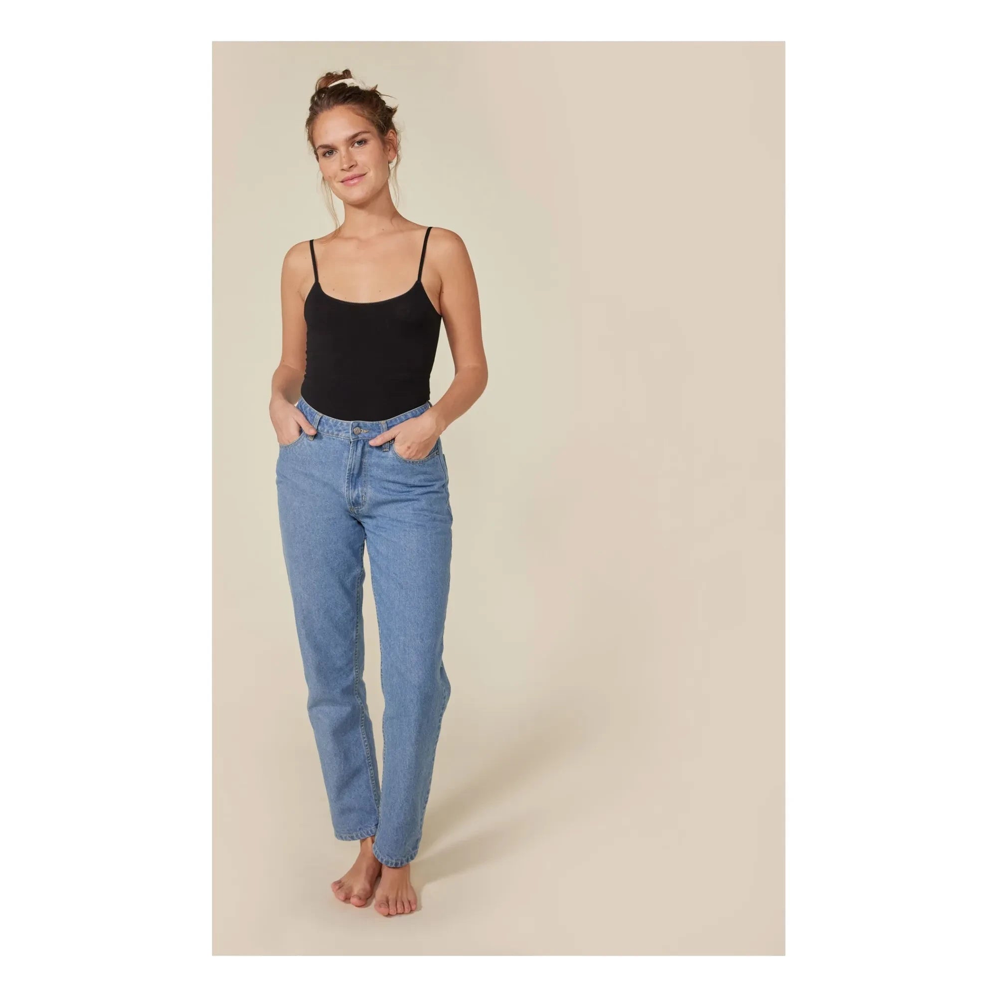 Petit Bateau - Body de tirantes finos - Colección mujer | Negro