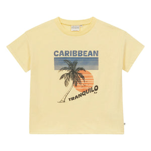Arsène et Les Pipelettes - Camiseta de algodón orgánico Caribbean | Amarilla