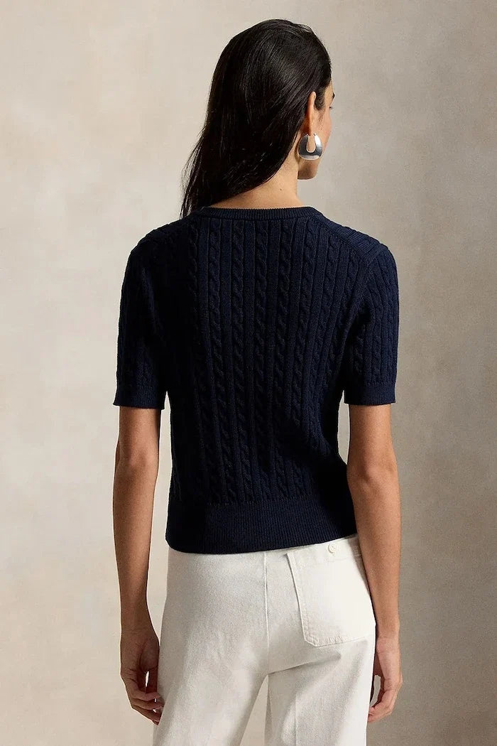 Suéter de manga corta de algodón para mujer Polo Ralph Lauren